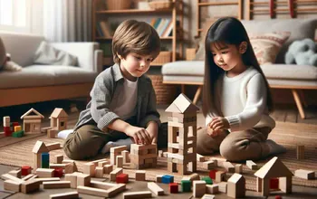 Holzbausteine für Kinder