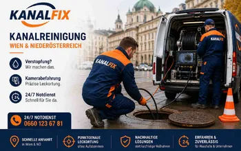 Fachgerechte Kanalreinigung Notdienst in Wien und Niederösterreich